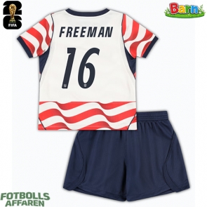 Förenta stater Alex Freeman #16 Hemmaställ Barn VM 2026 Kortärmad (+ Korta byxor)